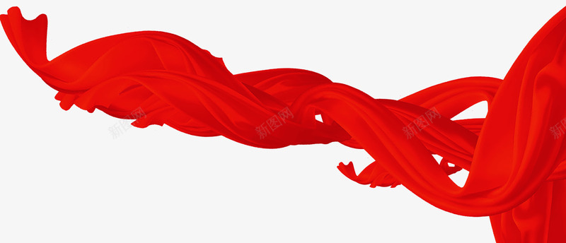红色绸缎飘带png免抠素材_新图网 https://ixintu.com 丝带 丝绸 漂浮 红色 绸子 绸带 绸缎 飘带