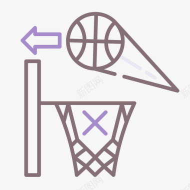 篮球篮球58线颜色图标