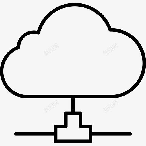 云存储数据网络svg_新图网 https://ixintu.com 存储 数据 网络 传输 云计算