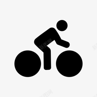 骑自行车锻炼运动图标