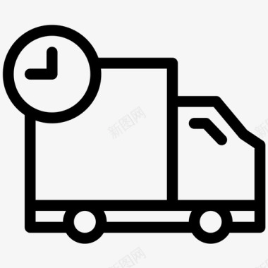 送货卡车免费运输和送货图标