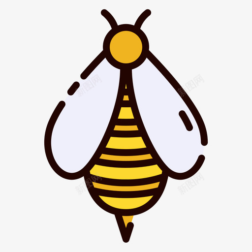 蜜蜂146春天线状颜色svg_新图网 https://ixintu.com 蜜蜂 春天 线状 颜色