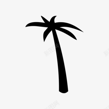 棕榈树椰子假日图标