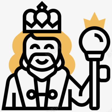 国王皇室元素2黄影图标
