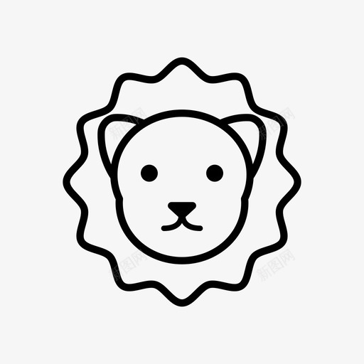 狮子动物可爱svg_新图网 https://ixintu.com 狮子 动物 可爱 野生动物 动物园