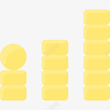 硬币支付金融3扁平图标