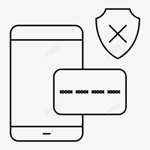 智能手机和信用卡保护解除信用卡非活跃svg_新图网 https://ixintu.com 信用卡 智能 手机 保护 解除 活跃 金融 四季