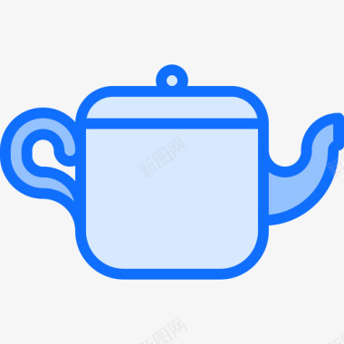 茶壶46号咖啡厅蓝色图标