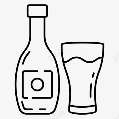 白兰地酒精饮料图标