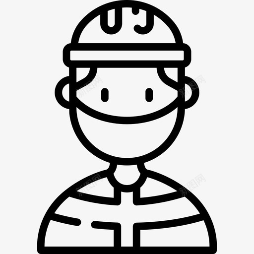 消防员带着医用面具的化身5直线型svg_新图网 https://ixintu.com 消防员 带着 医用 面具 化身 直线 线型
