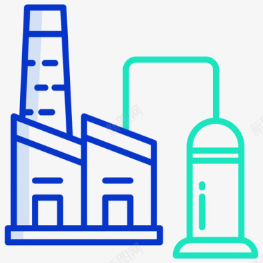 工厂石油工业27轮廓颜色图标