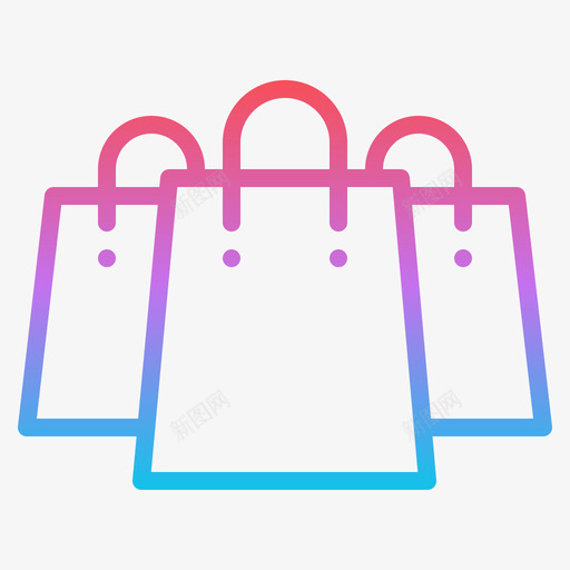 购物袋电子商务201梯度svg_新图网 https://ixintu.com 购物袋 电子商务 梯度