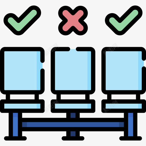 社会距离covid保护措施2线性颜色svg_新图网 https://ixintu.com 社会 距离 covid 保护 措施 线性 颜色