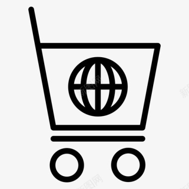 在线购物添加到购物车电子商务图标
