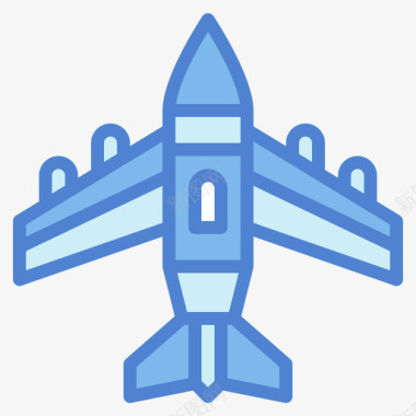 喷气式飞机14号飞机蓝色图标