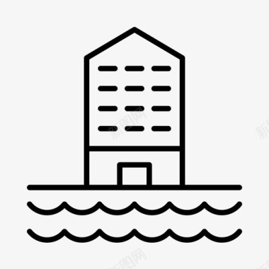 建筑中央商务区城市图标
