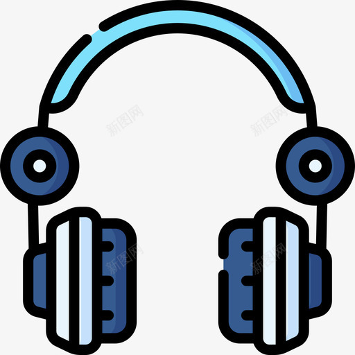 耳机电子音乐5线性颜色svg_新图网 https://ixintu.com 耳机 电子音乐 线性 颜色