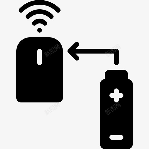 鼠标用电池电锂svg_新图网 https://ixintu.com 电池 鼠标 标用 固体