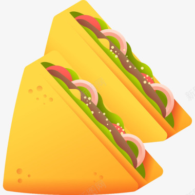 三明治instagram亮点故事食品2颜色图标