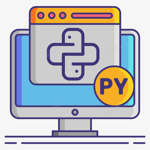 Python计算机编程图标1线性颜色svg_新图网 https://ixintu.com Python 计算机 编程 图标 线性 颜色