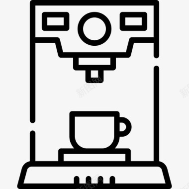 咖啡机221办公室直线型图标