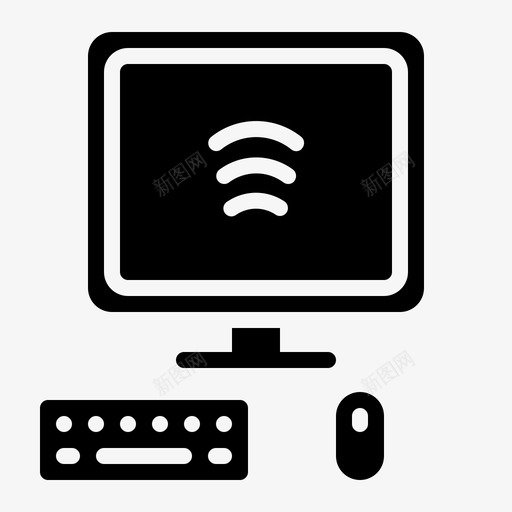 计算机数字技术物联网svg_新图网 https://ixintu.com 联网 计算机 数字 技术 键盘 鼠标 字形