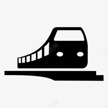 火车高速列车运输图标