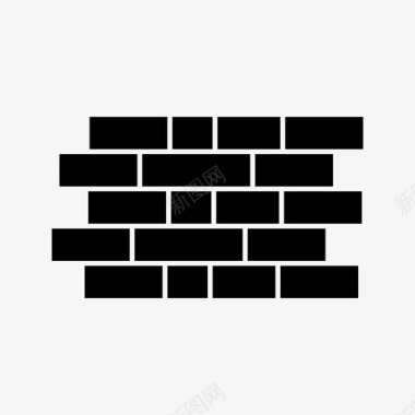 砖砖墙构造图标