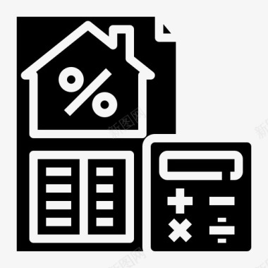 房屋分期付款房地产贷款图标
