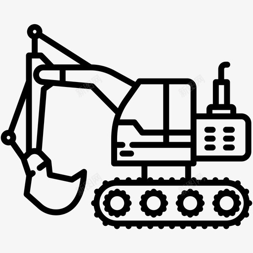 挖掘机车辆19外形图svg_新图网 https://ixintu.com 挖掘机 车辆 外形 形图