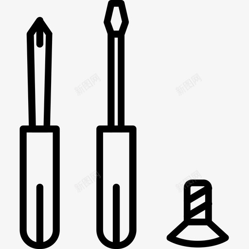 固定螺丝刀固定维护svg_新图网 https://ixintu.com 固定 螺丝刀 维护 维修 电脑 升级
