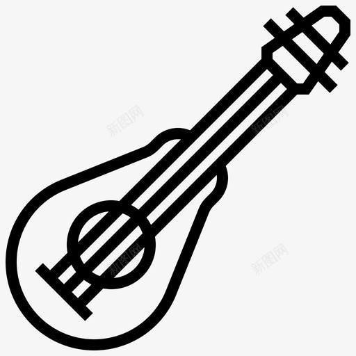 曼陀林声学乐器svg_新图网 https://ixintu.com 乐器 曼陀林 声学 弦乐 传统 音乐