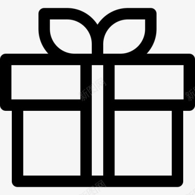 礼物instagram精选故事购物4线性图标