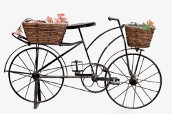 两个轮子自行车修剪自行车篮子自行车的装饰品车轮两个轮子A交高清图片