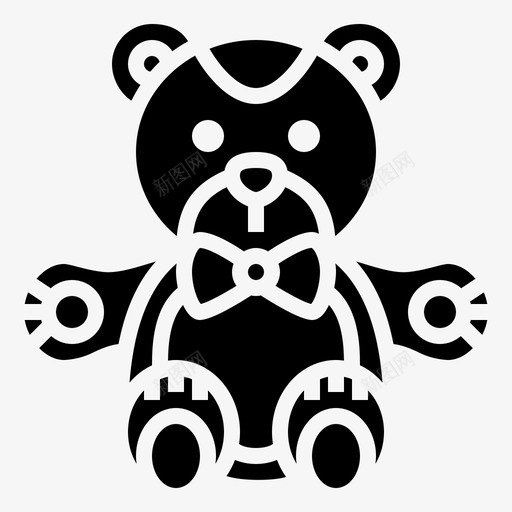 娃娃动物熊svg_新图网 https://ixintu.com 娃娃 动物 填充 玩具 婴儿