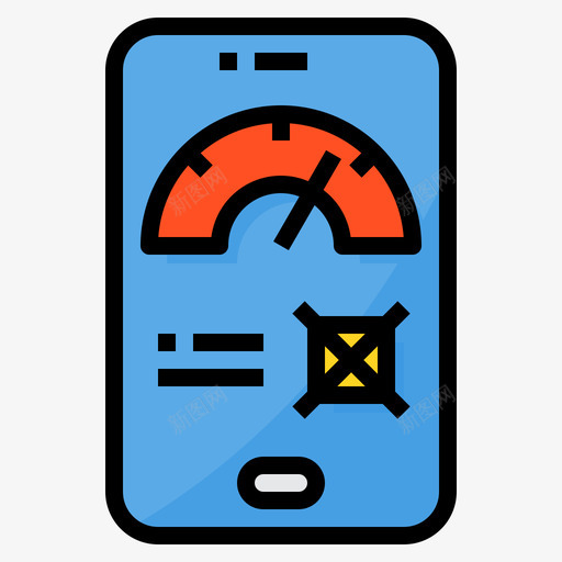 车速表智能手机技术8线性颜色svg_新图网 https://ixintu.com 车速 智能 手机 技术 线性 颜色