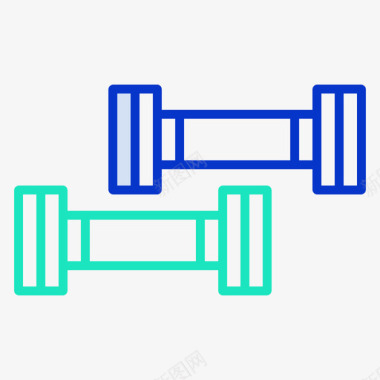 哑铃生活方式47轮廓色图标