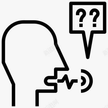 言语障碍耳朵听力图标