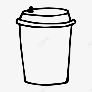 杯子咖啡涂鸦图标