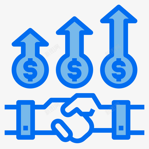 握手金融54蓝色svg_新图网 https://ixintu.com 握手 金融 蓝色