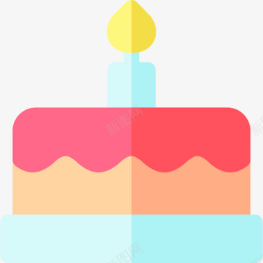 生日蛋糕婴儿167扁平图标