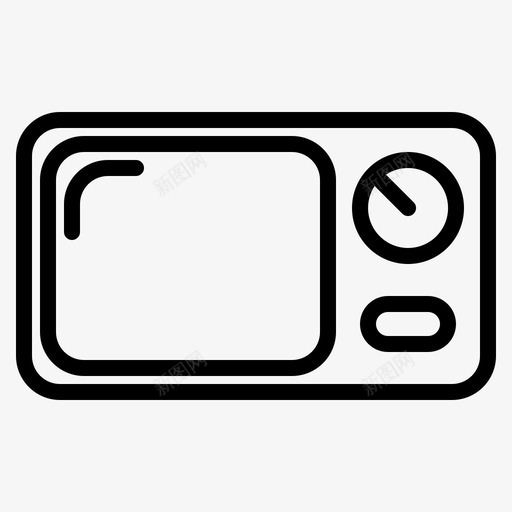 微波炉食品机加热器svg_新图网 https://ixintu.com 加热器 微波炉 食品机 烤箱 电子 外形