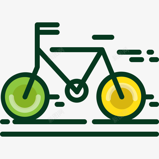 自行车能源和动力9线性颜色svg_新图网 https://ixintu.com 自行车 能源 动力 线性 颜色