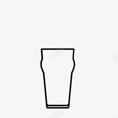 nonic品脱玻璃杯品脱啤酒杯瓶装饮用玻璃杯图标