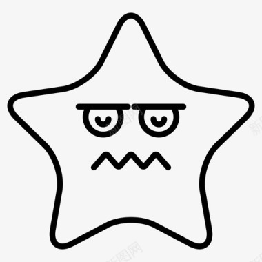 星星表情符号疲惫图标
