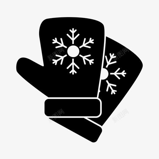 冬天的手套圣诞节圣诞老人svg_新图网 https://ixintu.com 冬天 手套 圣诞节 圣诞老人
