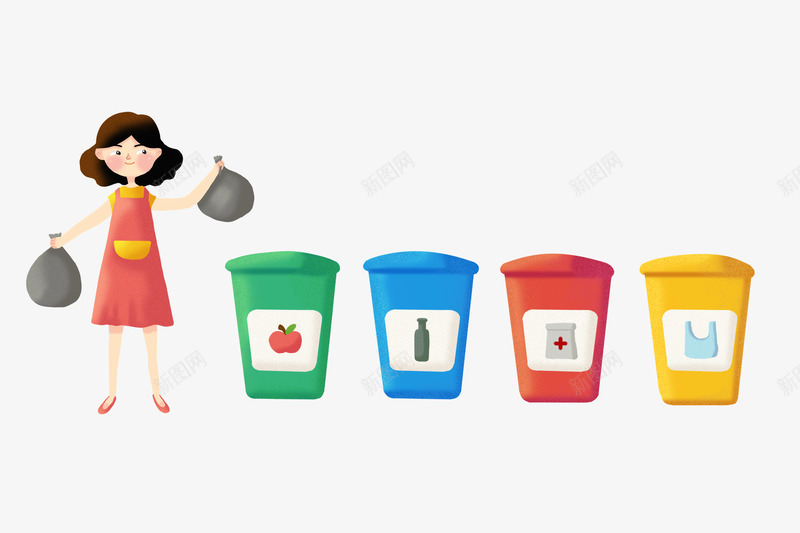 世界环境日爱护环境垃圾分类png免抠素材_新图网 https://ixintu.com 5日 6月 世界环境日 人人 分类 垃圾 旅程 爱护 环境 垃圾桶 扔垃圾