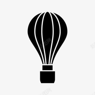 热气球运输字形图标图标