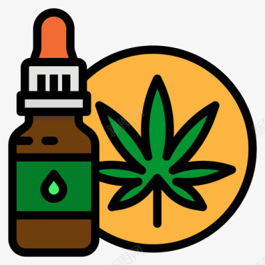 大麻油大麻10线状颜色图标