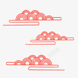 中国风传统祥云中国风中国风中国风祥云窗花素材